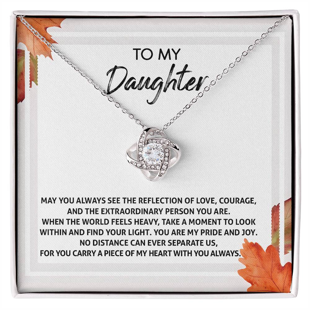 Find Your Light - Love Knot Necklace For Daughter