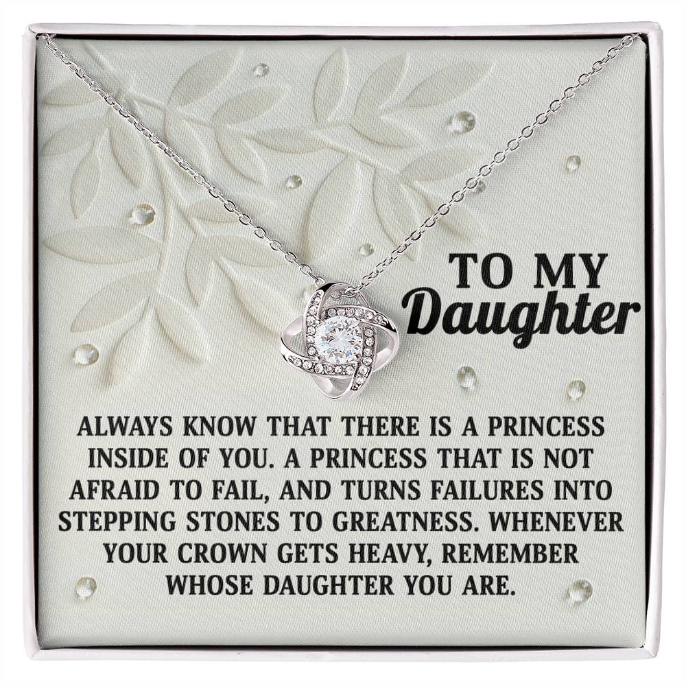 Inside Of You - Love Knot Necklace For Daughter