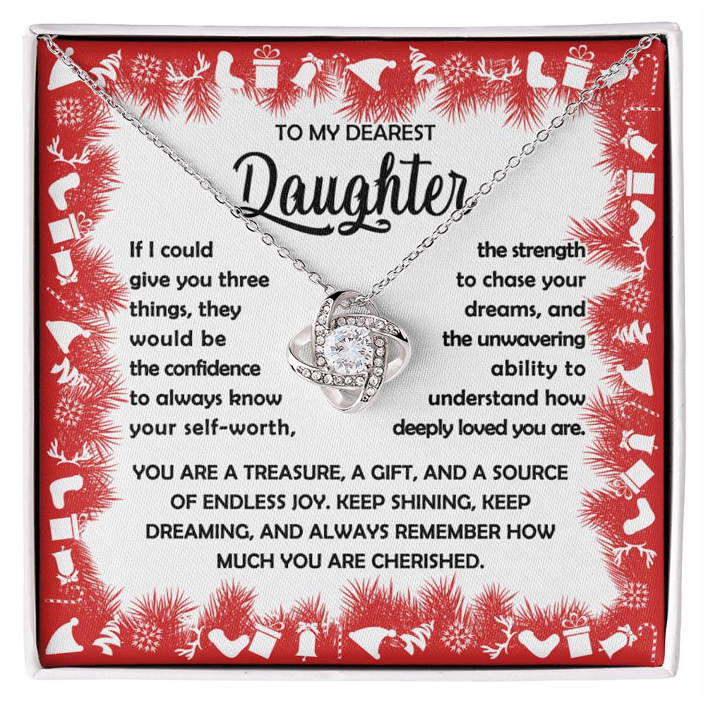 Three Things - Love Knot Necklace For Daughter For Christmas