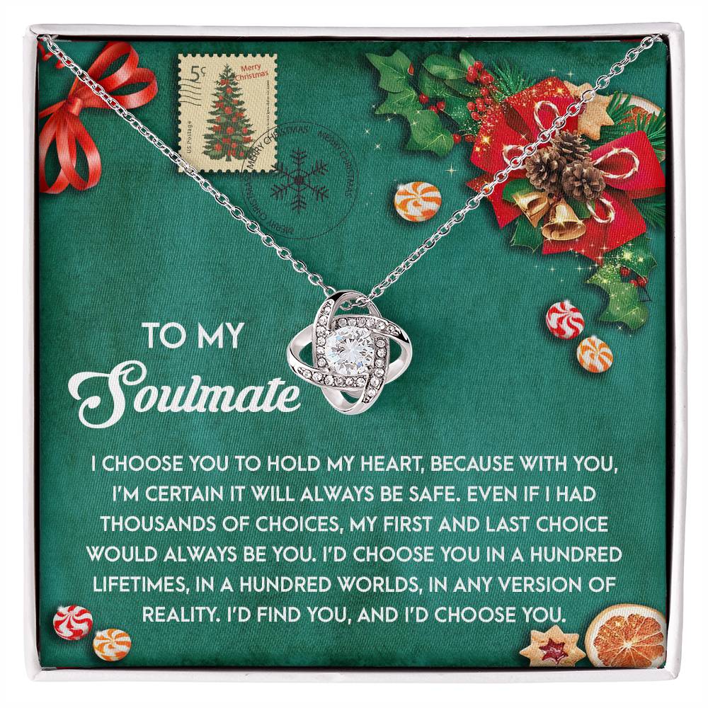 Always Be Safe - Love Knot Necklace For Soulmate For Christmas
