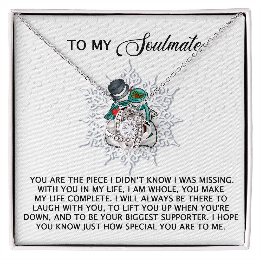 The Piece I Didn't Know I Was Missing - Love Knot Necklace For Soulmate For Christmas