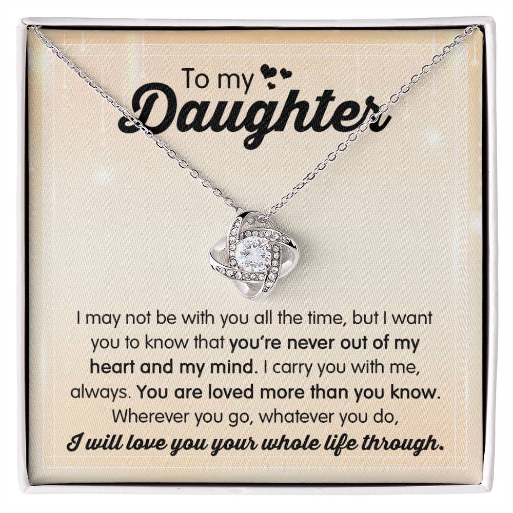 I Carry You - Love Knot Necklace For Daughter