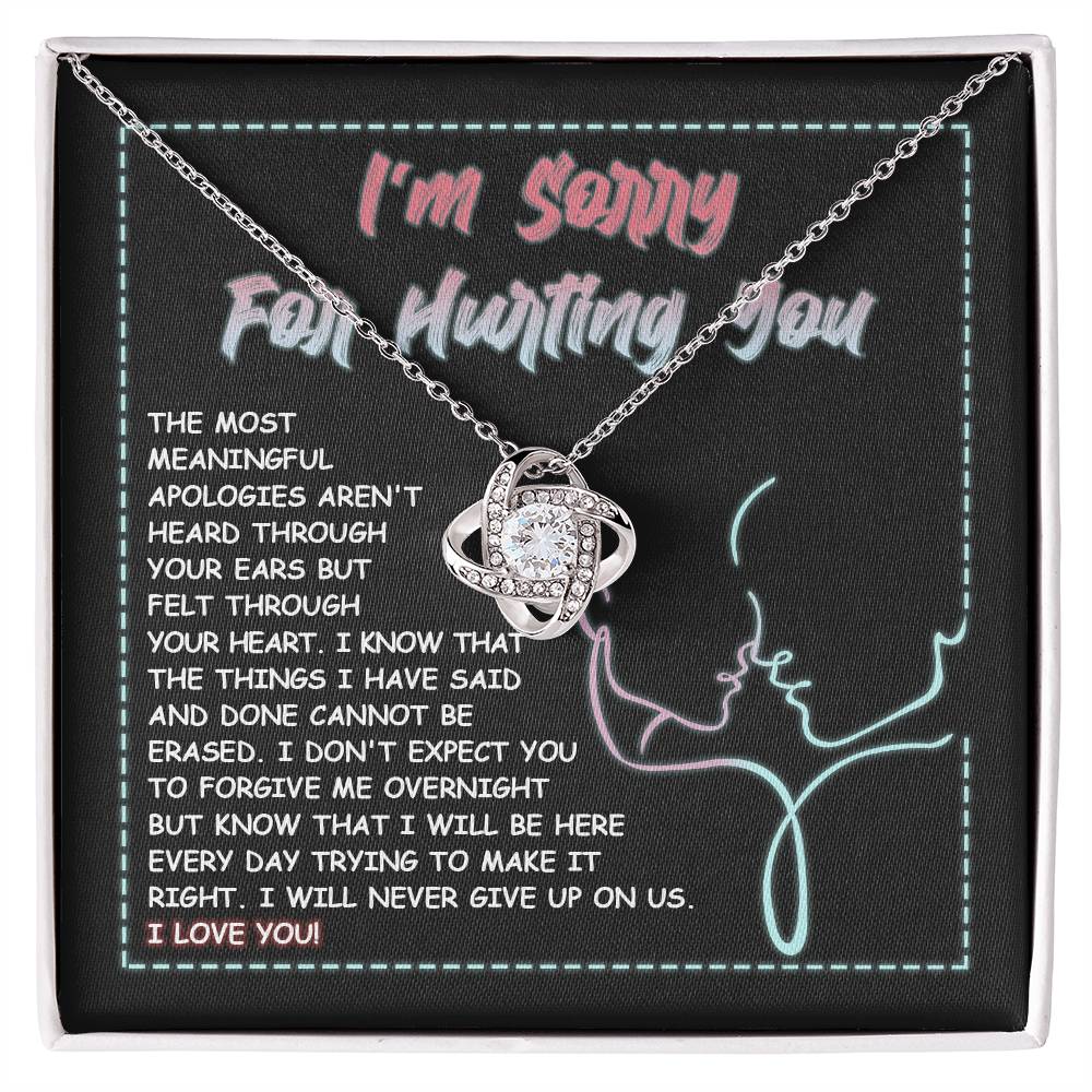 Never Give Up - Love Knot Apology Necklace