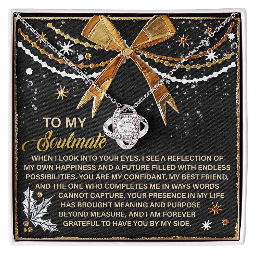 Reflection Of My Own Happiness - Love Knot Necklace For Soulmate For Christmas