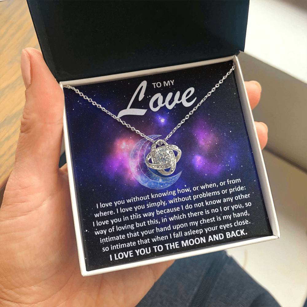 I Love You - Love Knot Necklace For Your Love
