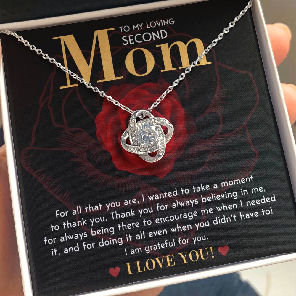 For All That You Are - Love Knot Necklace For Bonus Mom