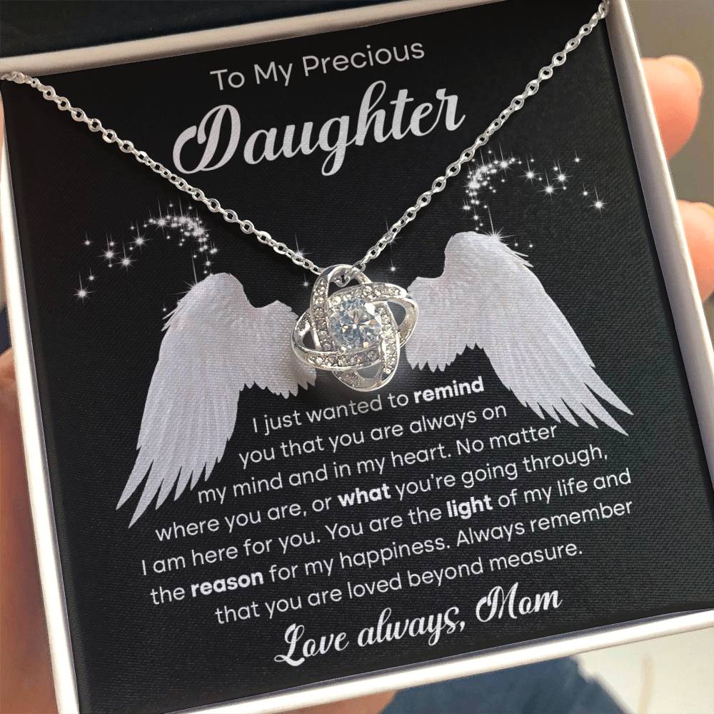 In My Heart - Love Knot Necklace For Daughter