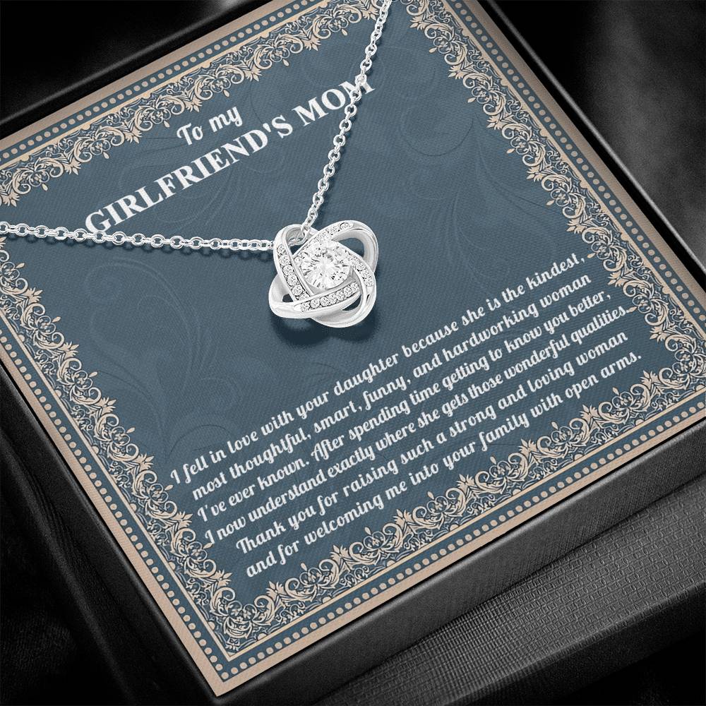 With Open Arms - Love Knot Necklace For Girlfriend's Mom