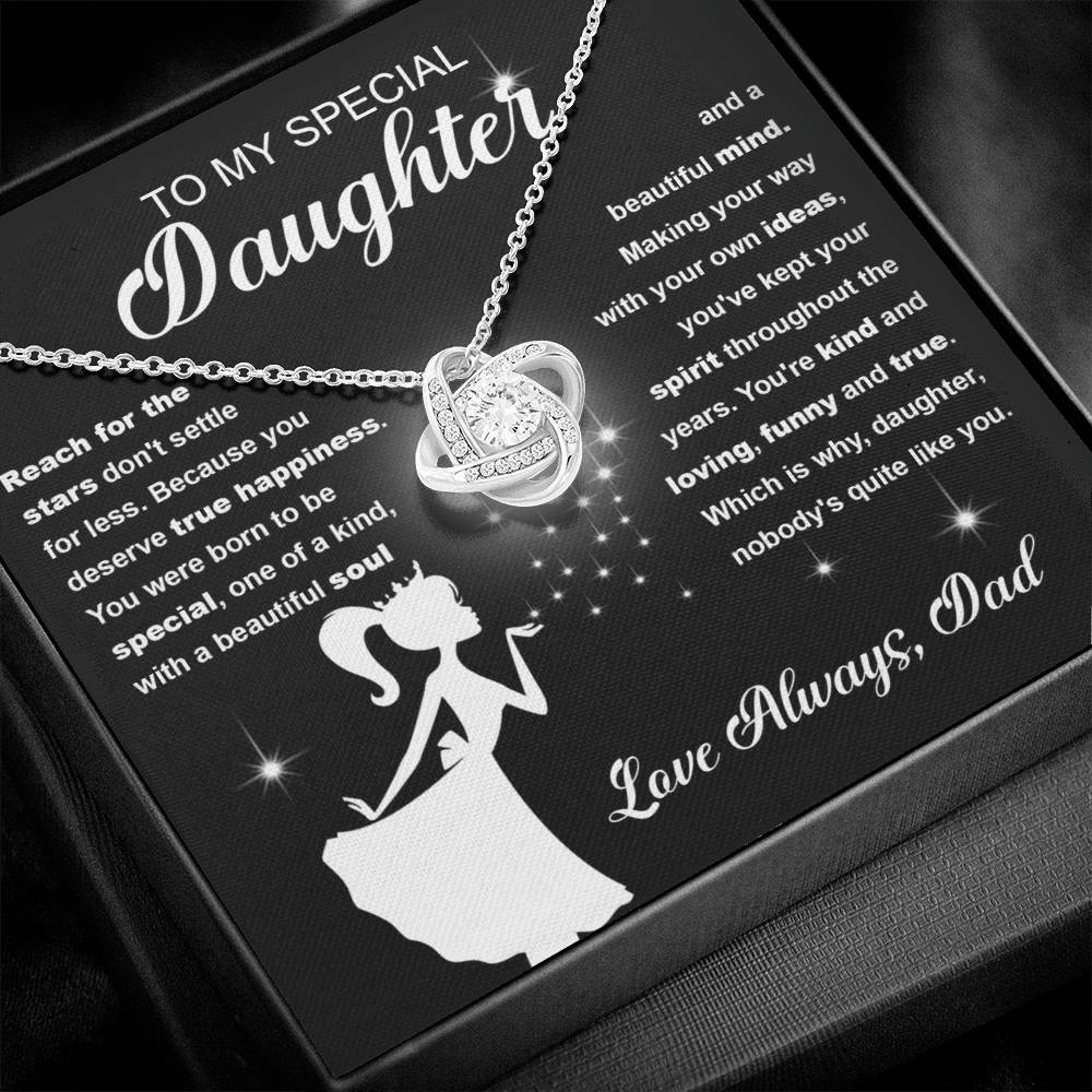 Reach For The Stars - Love Knot Necklace For Daughter