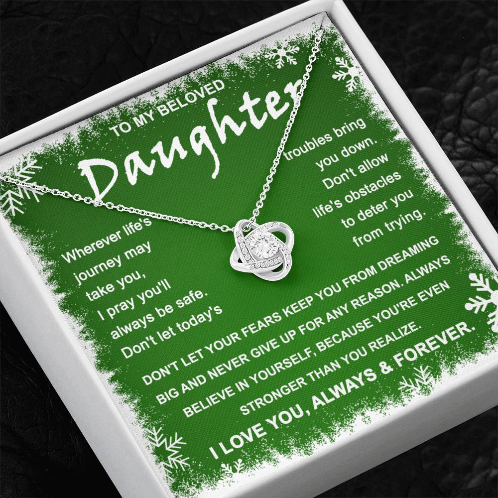 Dream Big - Love Knot Necklace For Daughter For Christmas