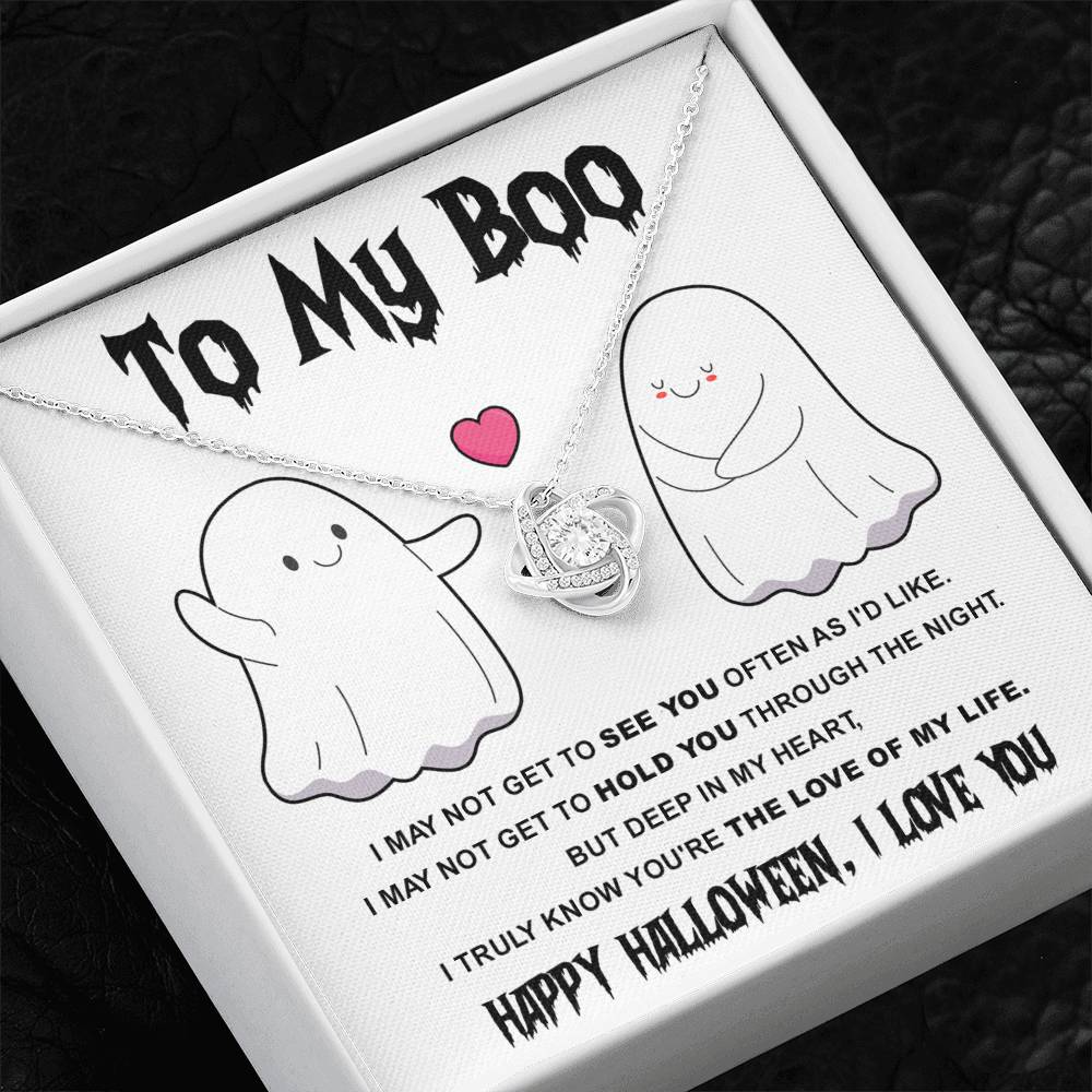 To My Boo - Love Knot Halloween Necklace