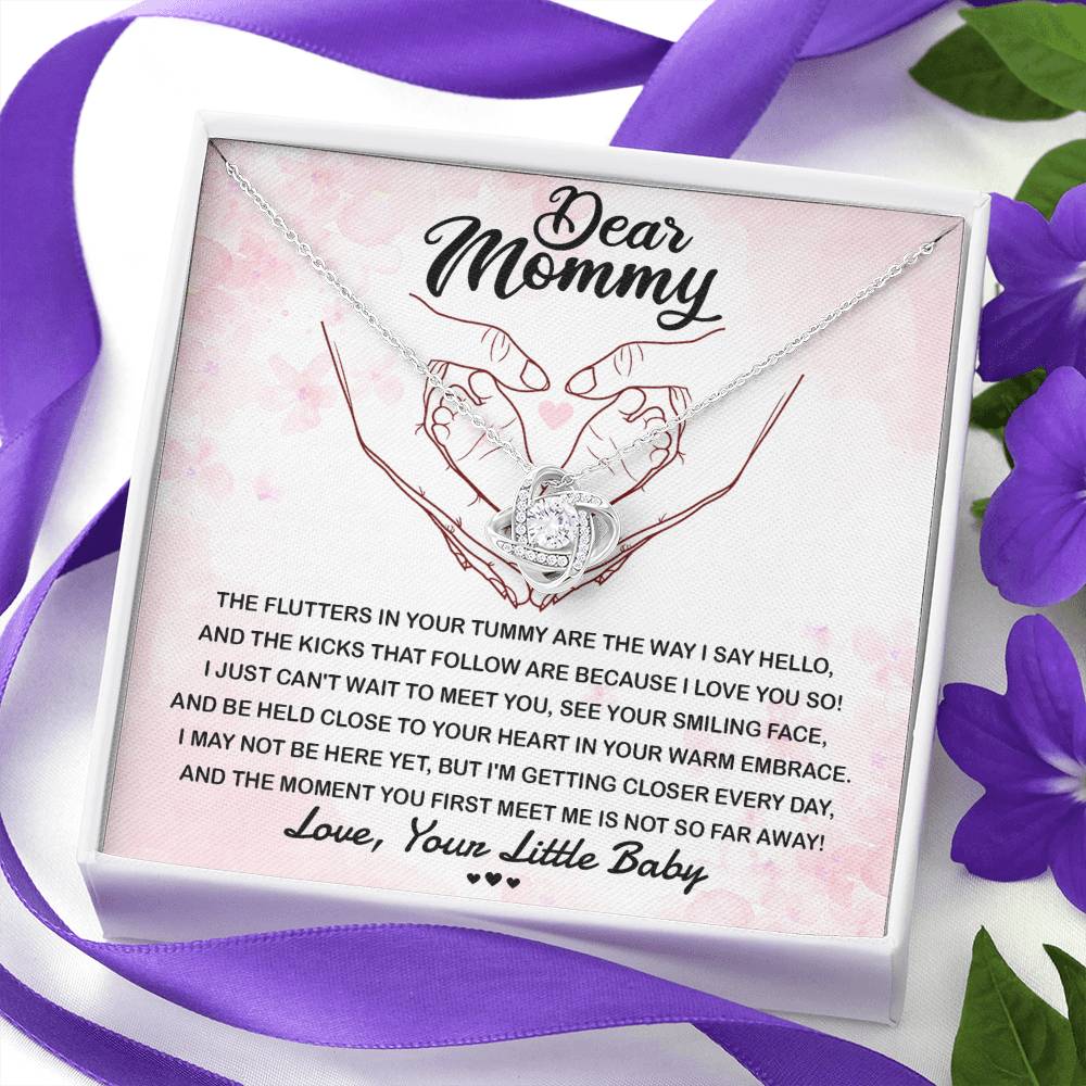 The Way I Say Hello - Love Knot Necklace For Mom-To-Be