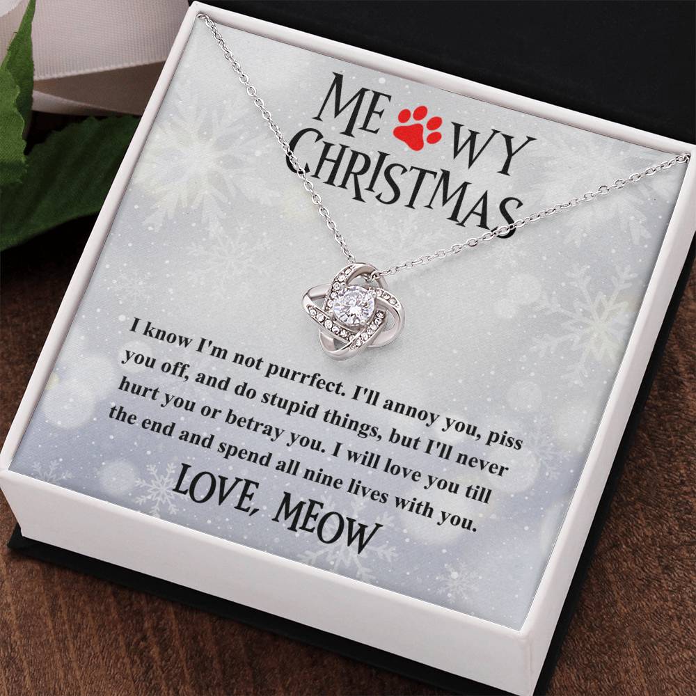 Meowy Christmas - Love Knot Necklace For Cat Lover