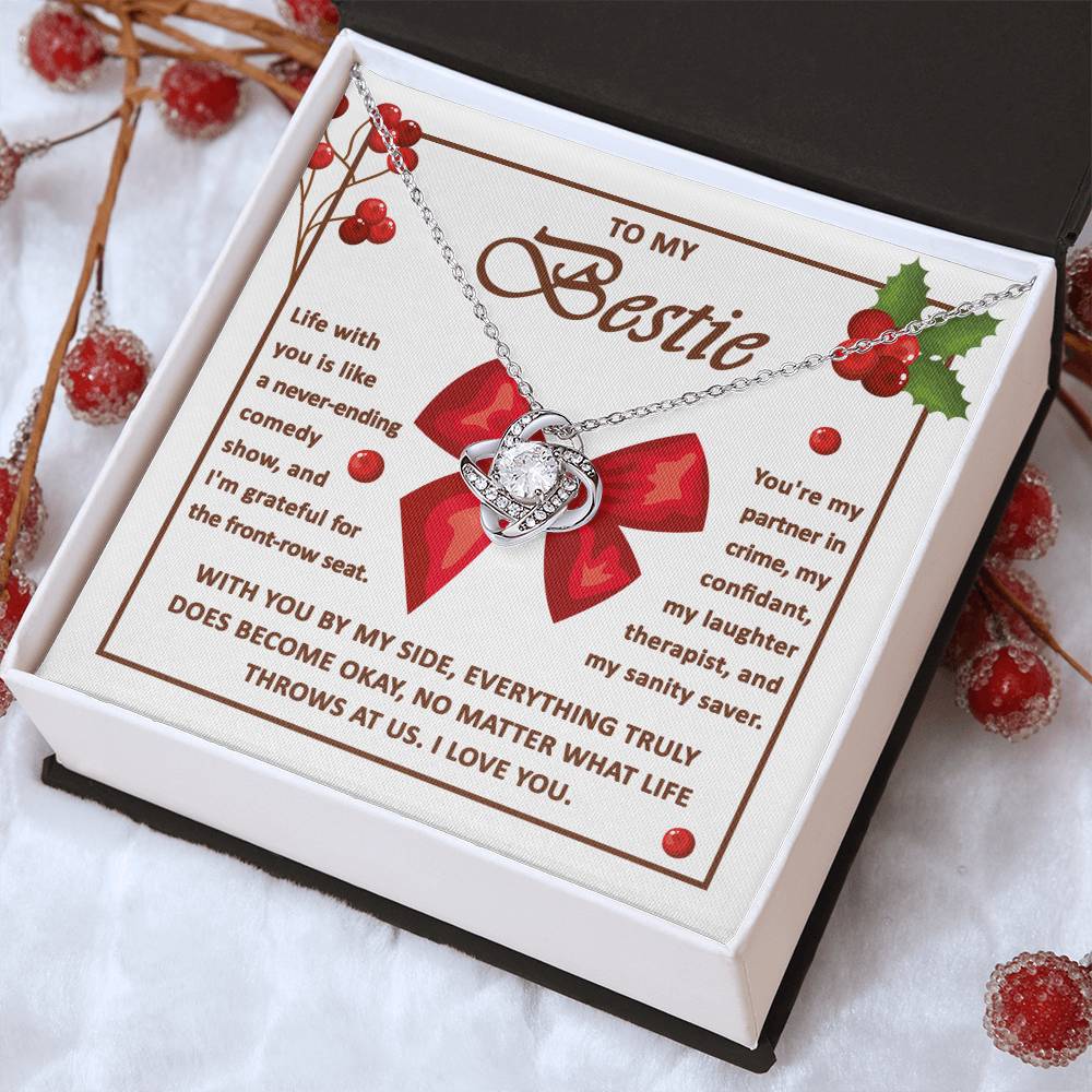 Life With You - Love Knot Necklace For Bestie For Christmas