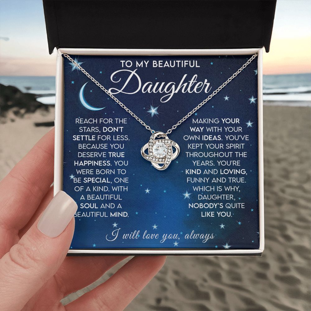 Reach For The Stars - Love Knot Necklace For Daughter