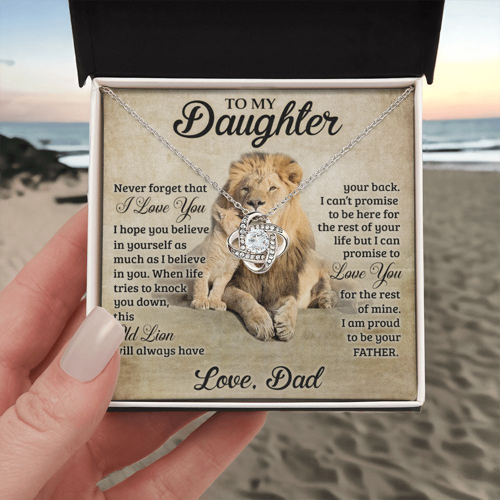 Proud To Be Your Father - Love Knot Necklace For Daughter