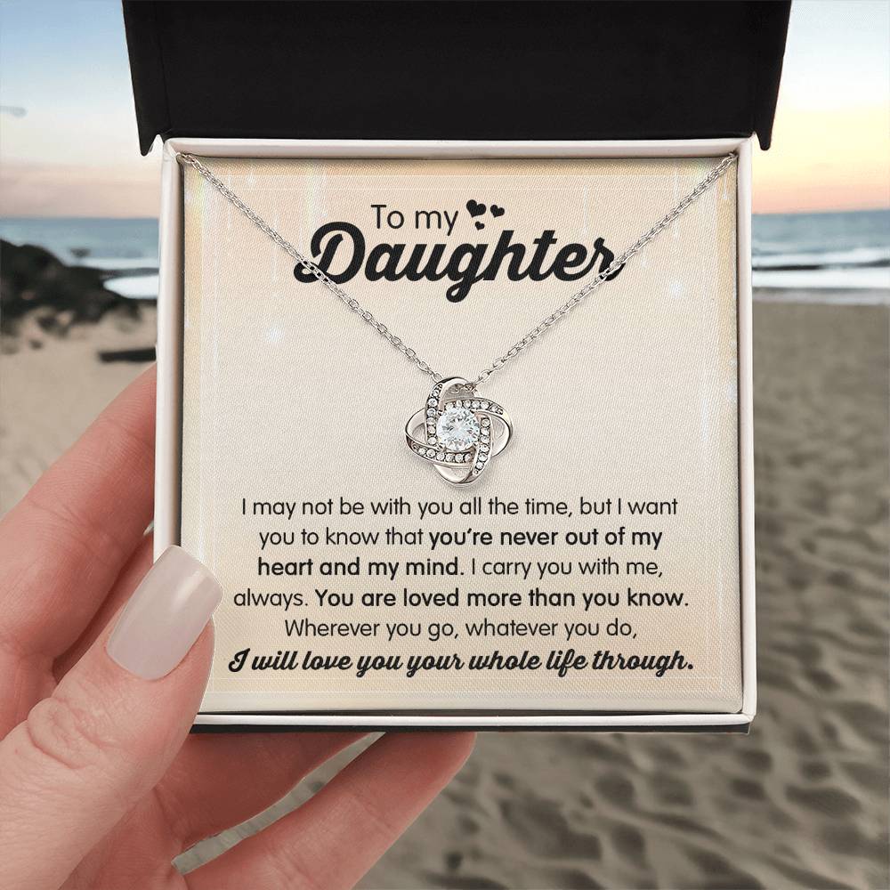 I Carry You - Love Knot Necklace For Daughter