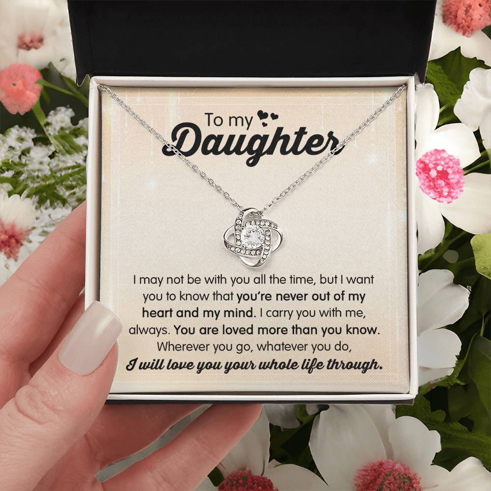 I Carry You - Love Knot Necklace For Daughter