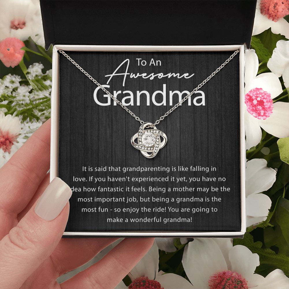 Being A Grandma Is The Most Fun - Love Knot Necklace For Grandma
