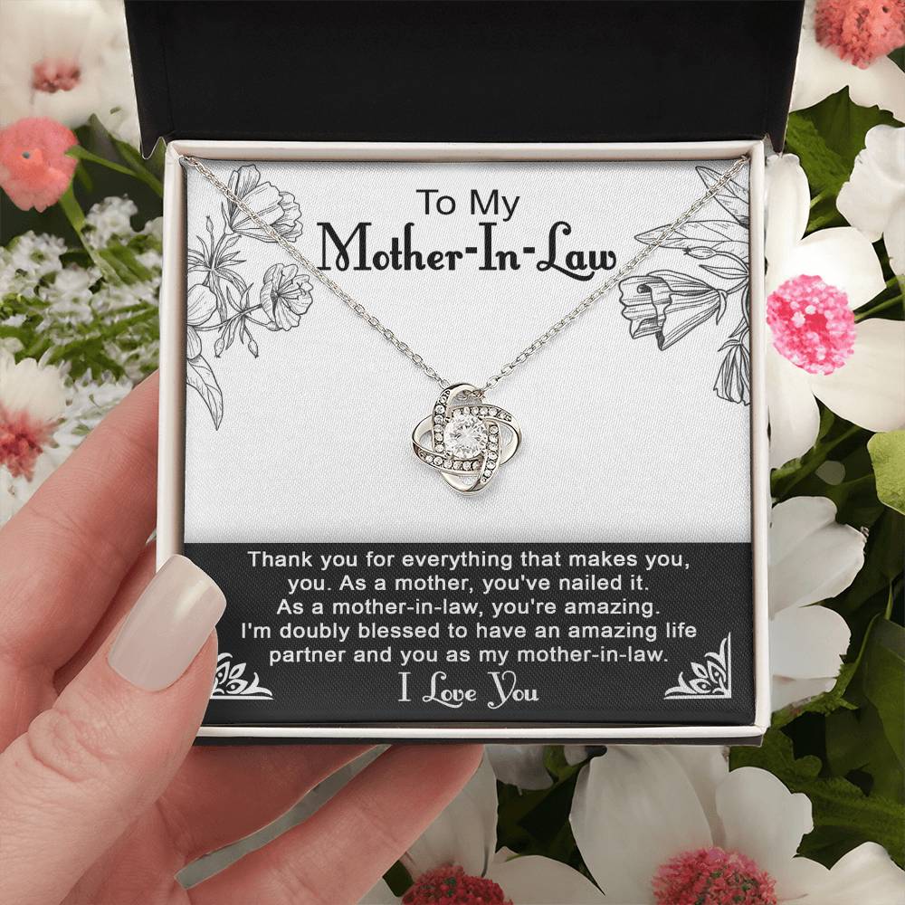 Doubly Blessed - Love Knot Necklace For Mother-In-Law