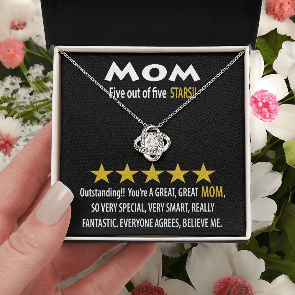 Five Out Of Five Stars - Love Knot Necklace For Mom
