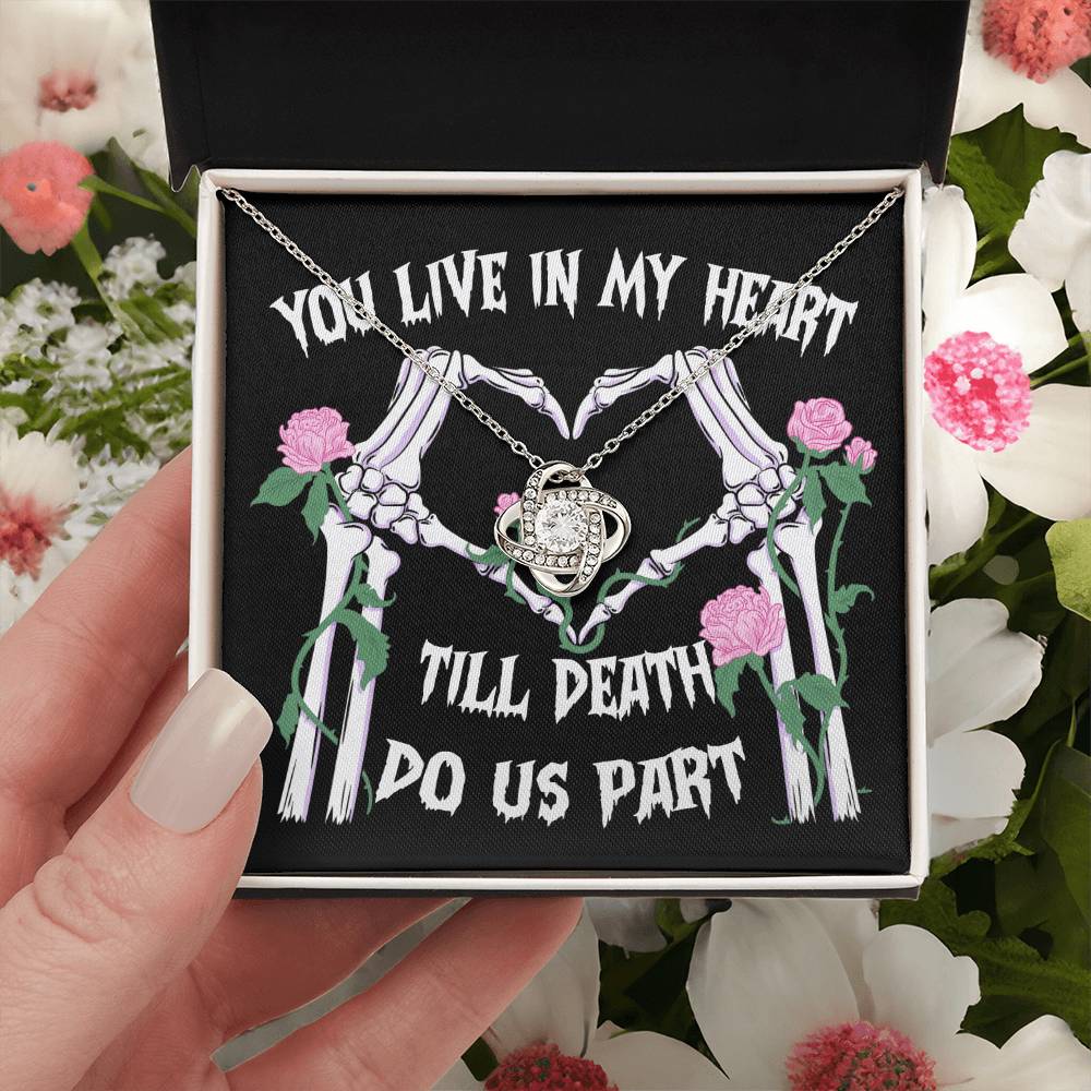 You Live In My Heart - Love Knot Halloween Necklace