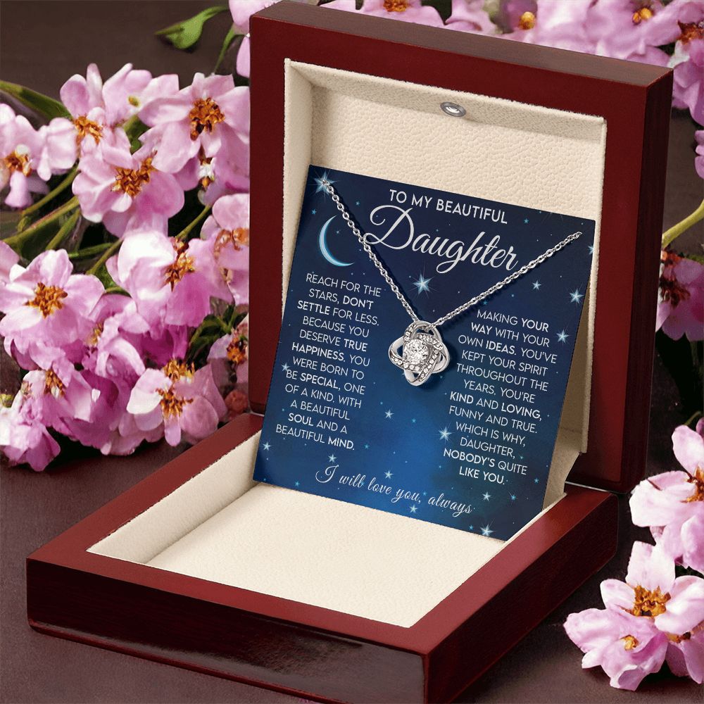 Reach For The Stars - Love Knot Necklace For Daughter