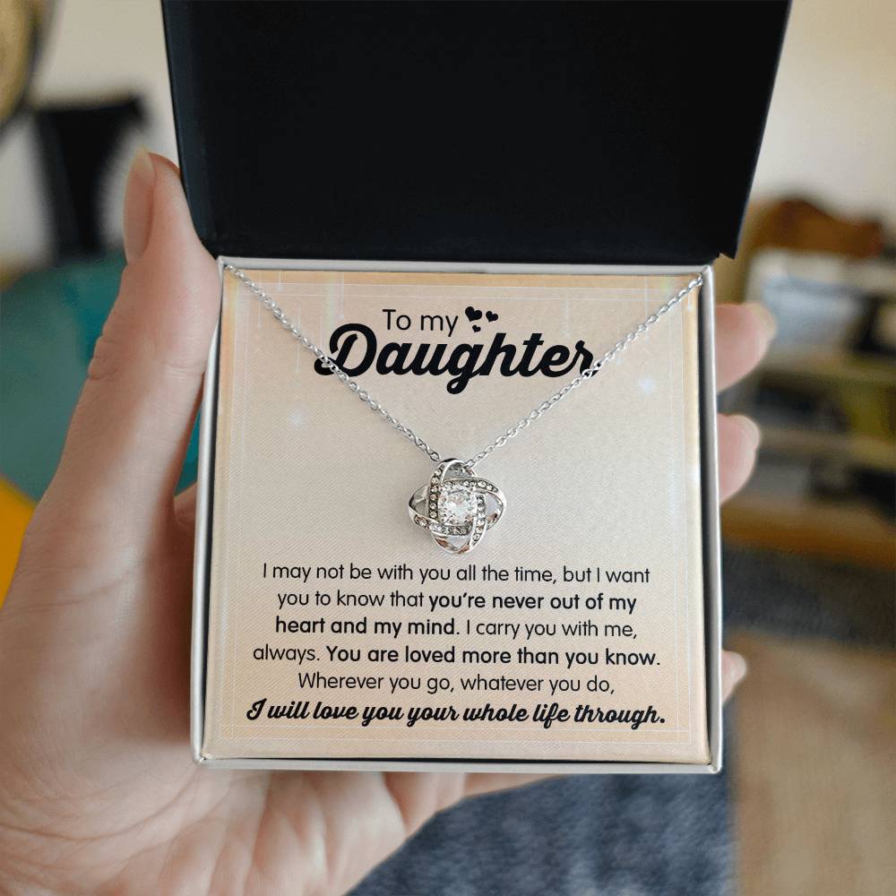 I Carry You - Love Knot Necklace For Daughter