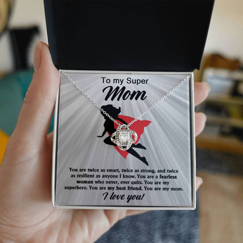 My Superhero - Love Knot Necklace For Mom
