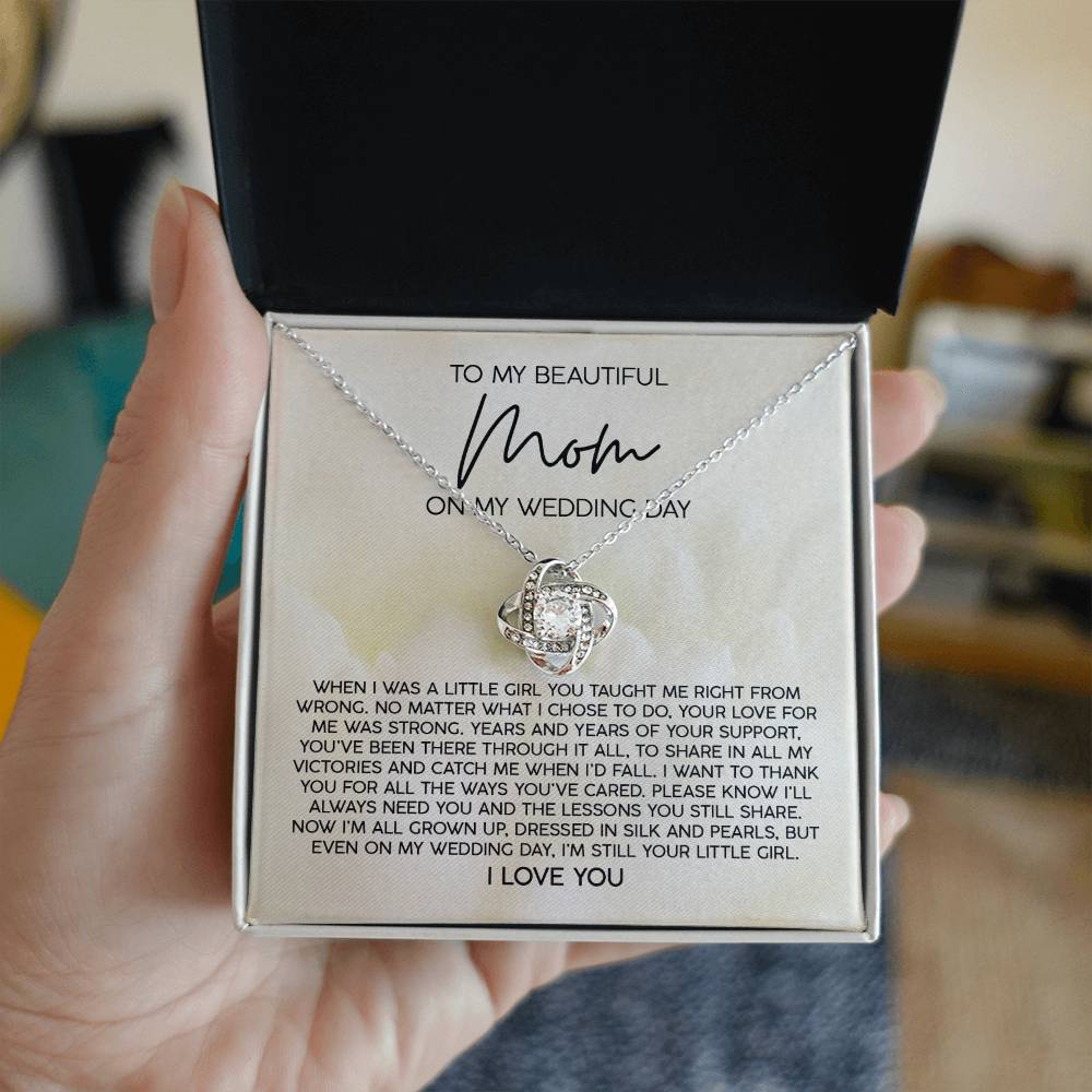 Still Your Little Girl - Love Knot Necklace For Mom On Wedding Day