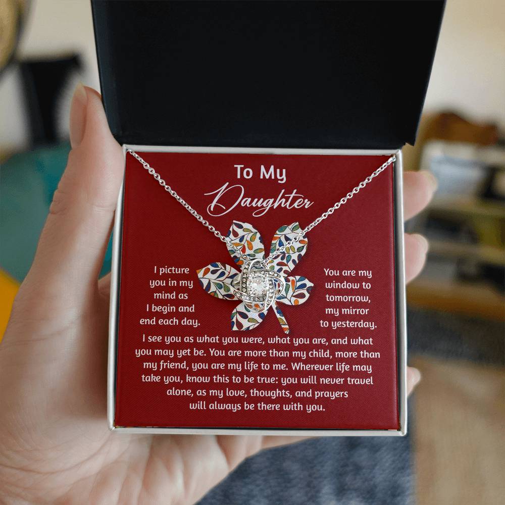 Window To Tomorrow - Love Knot Necklace For Daughter