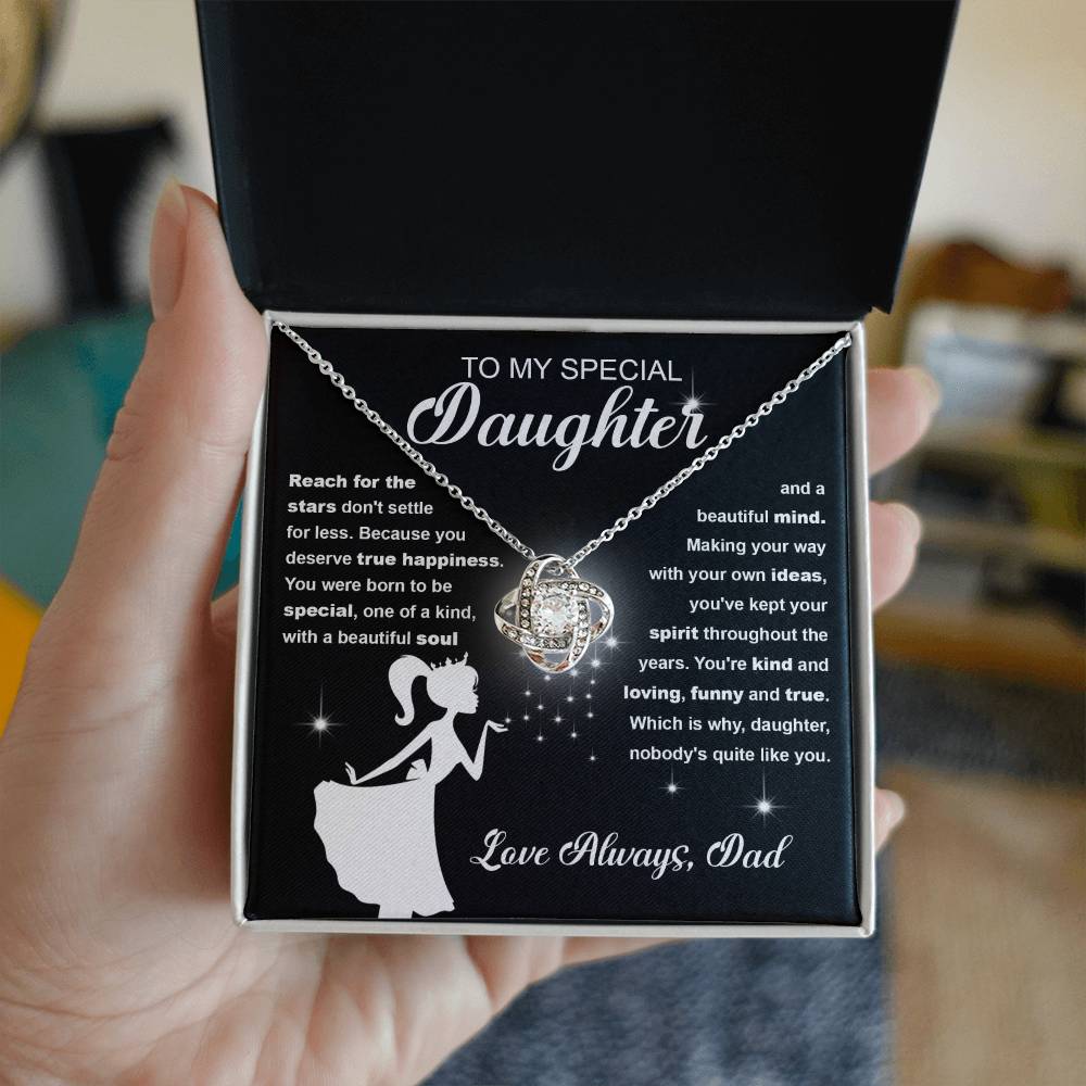 Reach For The Stars - Love Knot Necklace For Daughter
