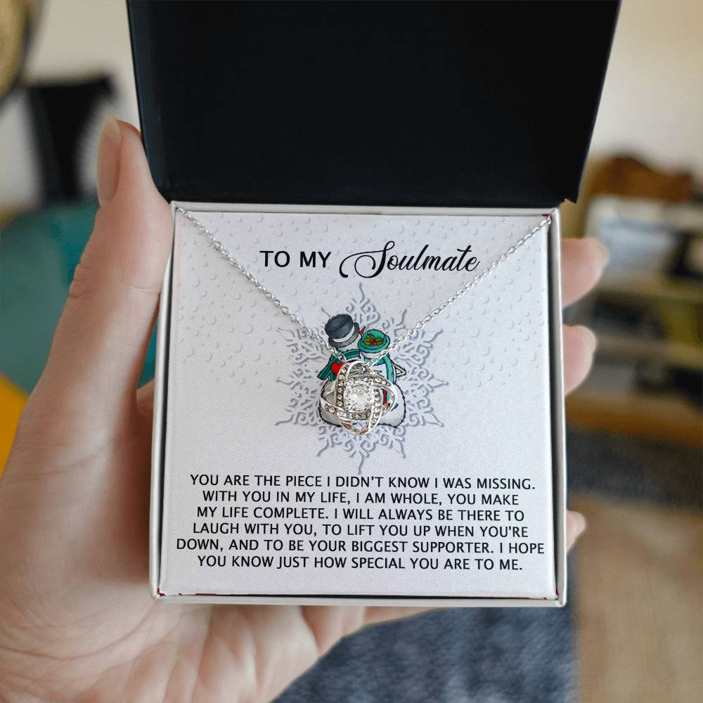 The Piece I Didn't Know I Was Missing - Love Knot Necklace For Soulmate For Christmas