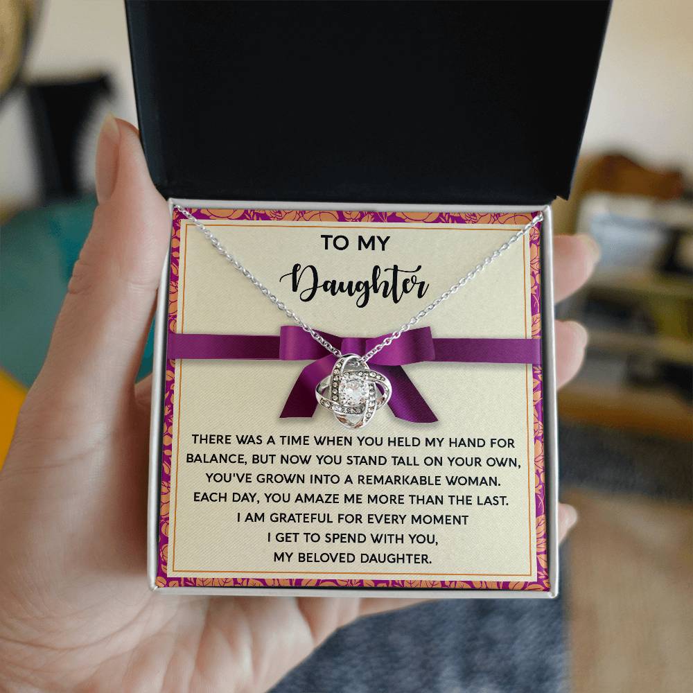 Every Moment I Get To Spend With You - Love Knot Necklace For Daughter