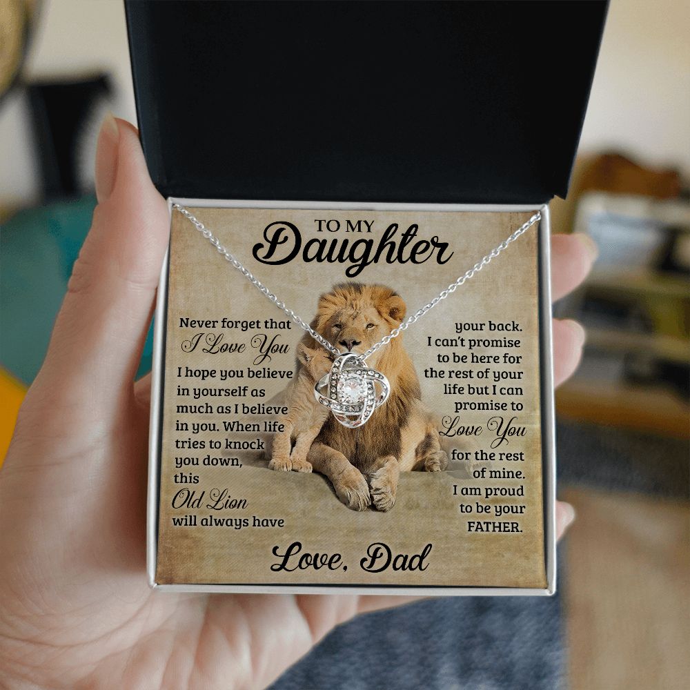 Proud To Be Your Father - Love Knot Necklace For Daughter