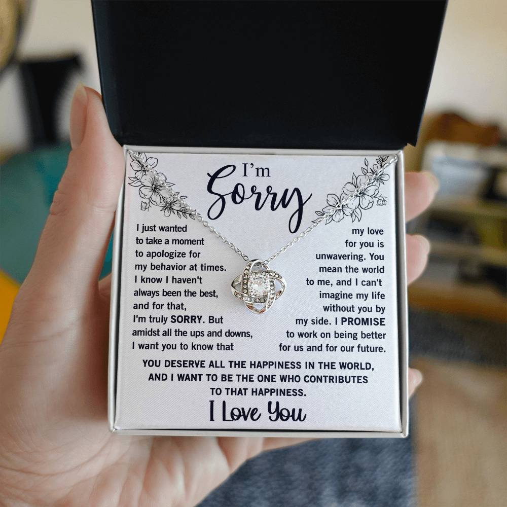 I'm Sorry - Love Knot Necklace For Her