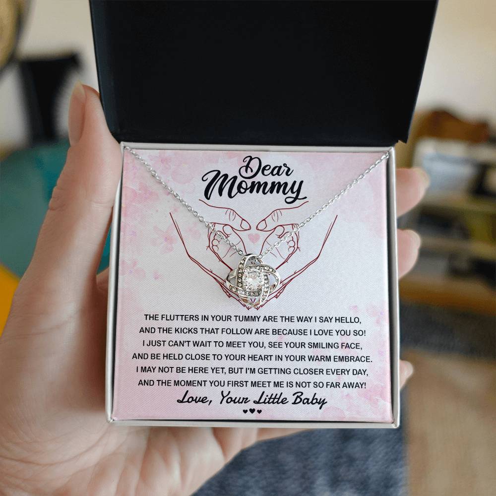 The Way I Say Hello - Love Knot Necklace For Mom-To-Be