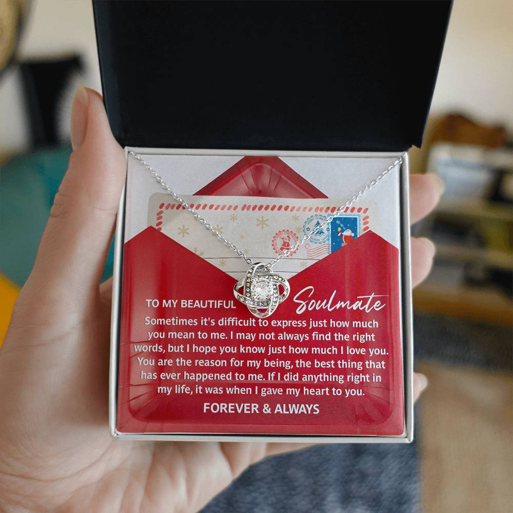 The Reason For My Being - Love Knot Necklace For Soulmate For Christmas