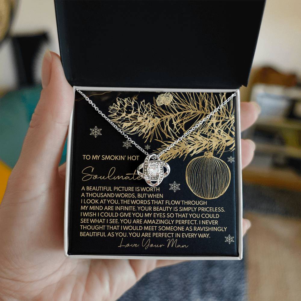 Amazingly Perfect - Love Knot Necklace For Soulmate For Christmas