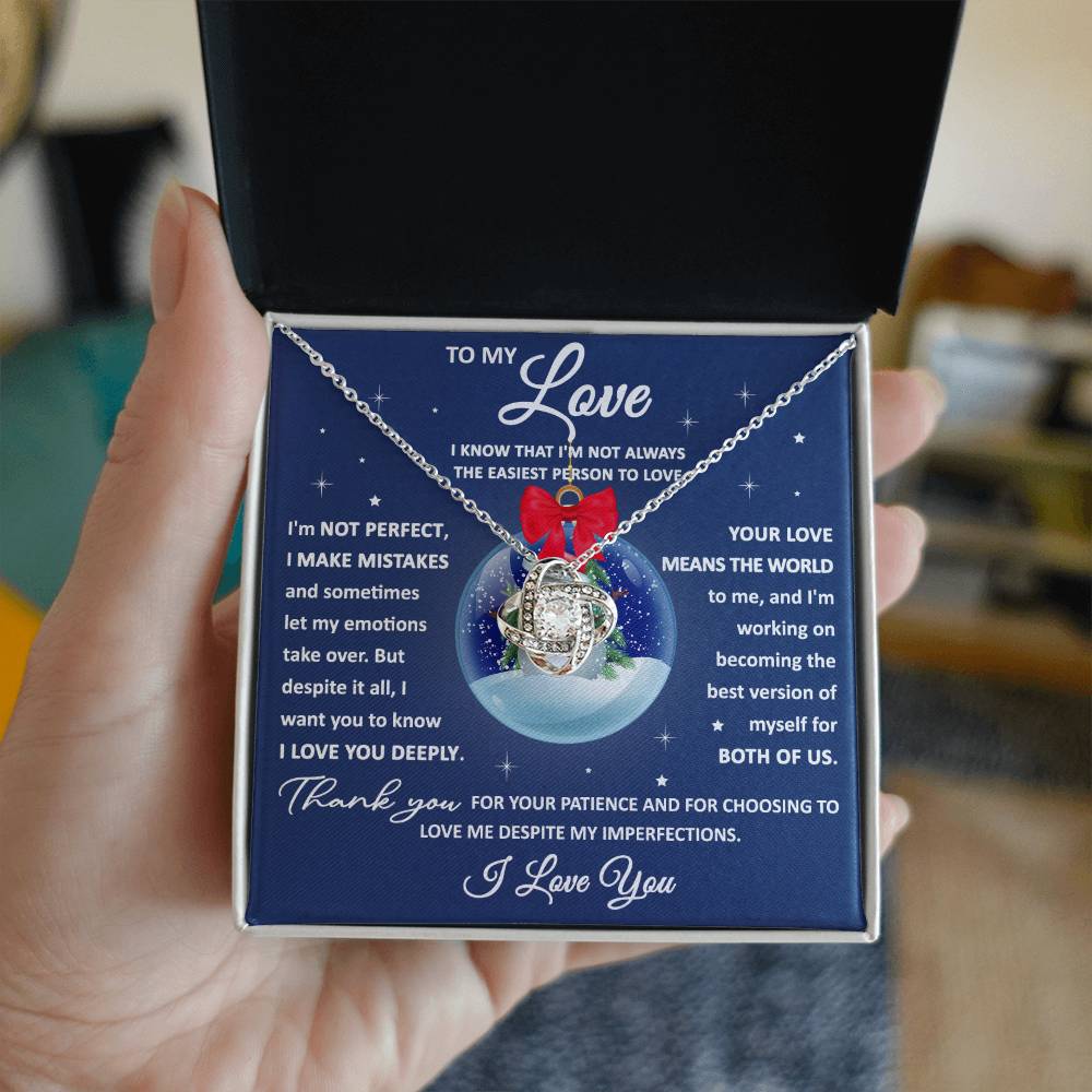 Best Version Of Myself - Christmas Love Knot Necklace For My Love