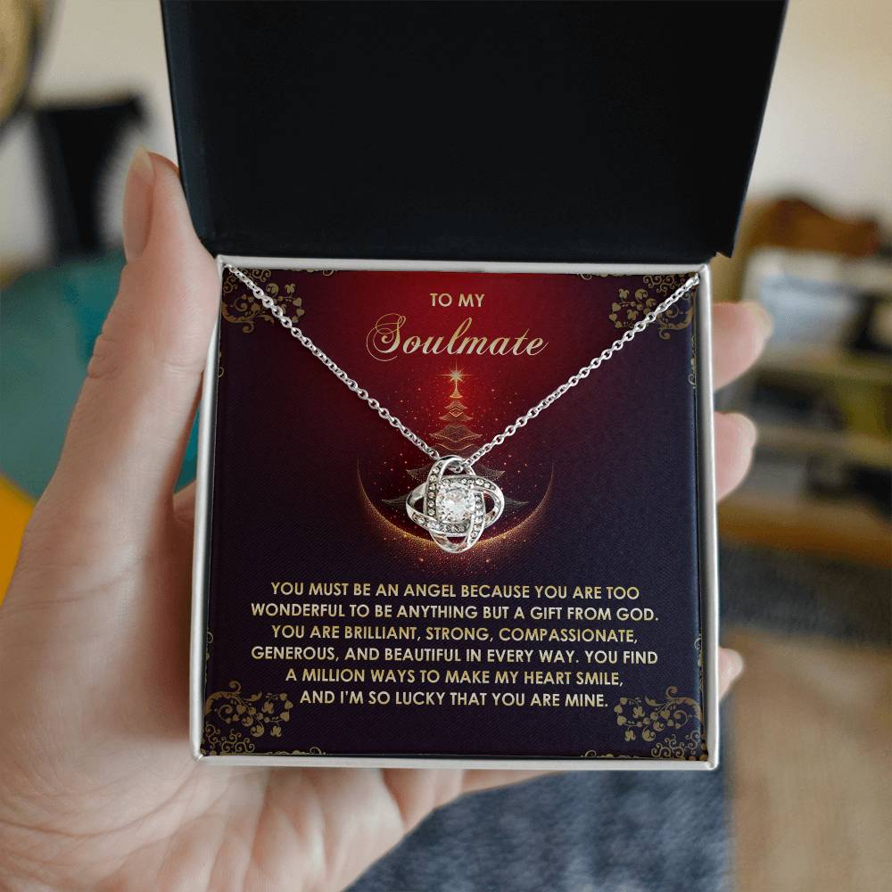 You Must Be An Angel - Love Knot Necklace For Soulmate For Christmas