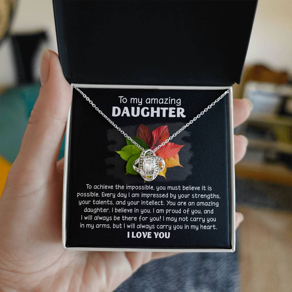 It Is Possible - Love Knot Necklace For Daughter