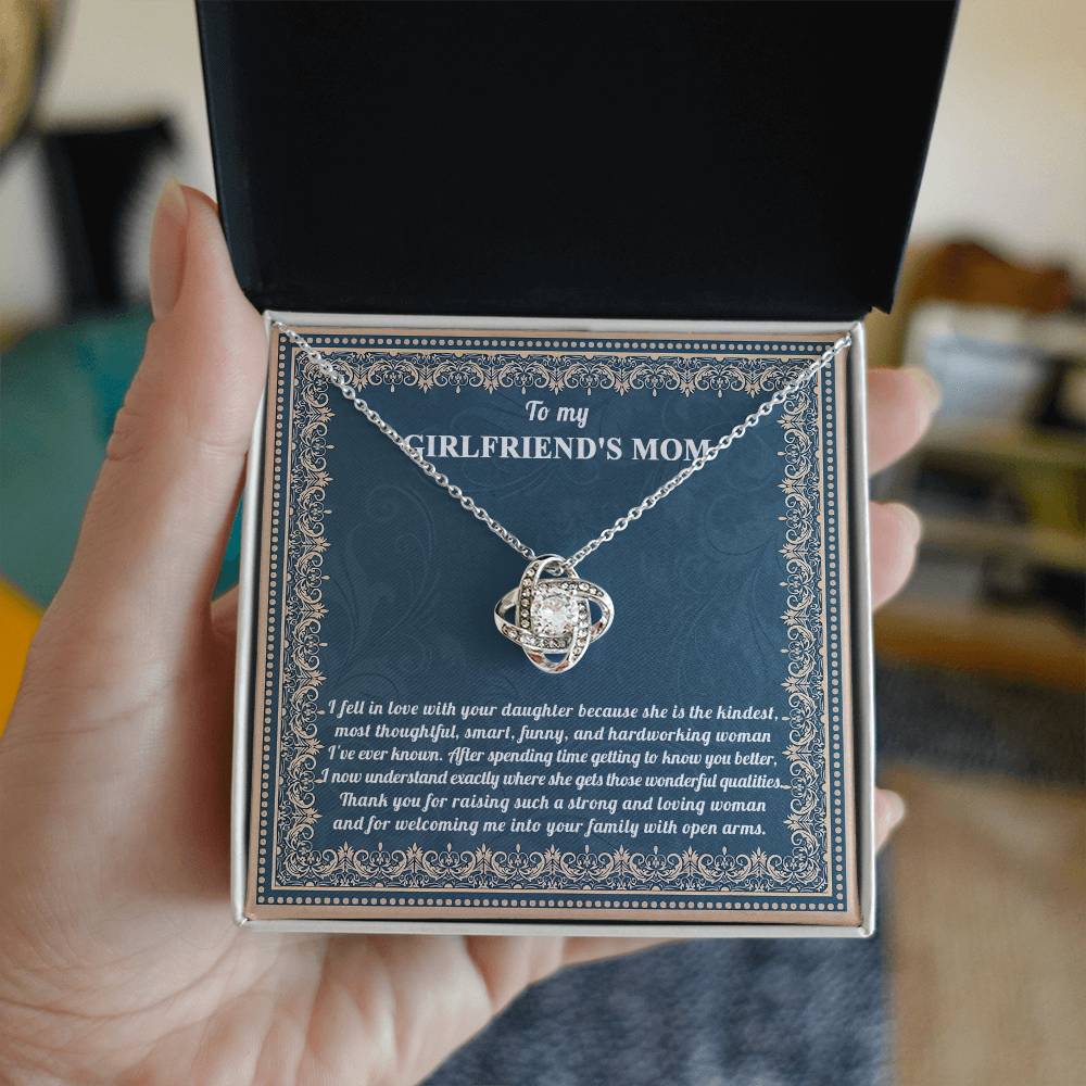 With Open Arms - Love Knot Necklace For Girlfriend's Mom