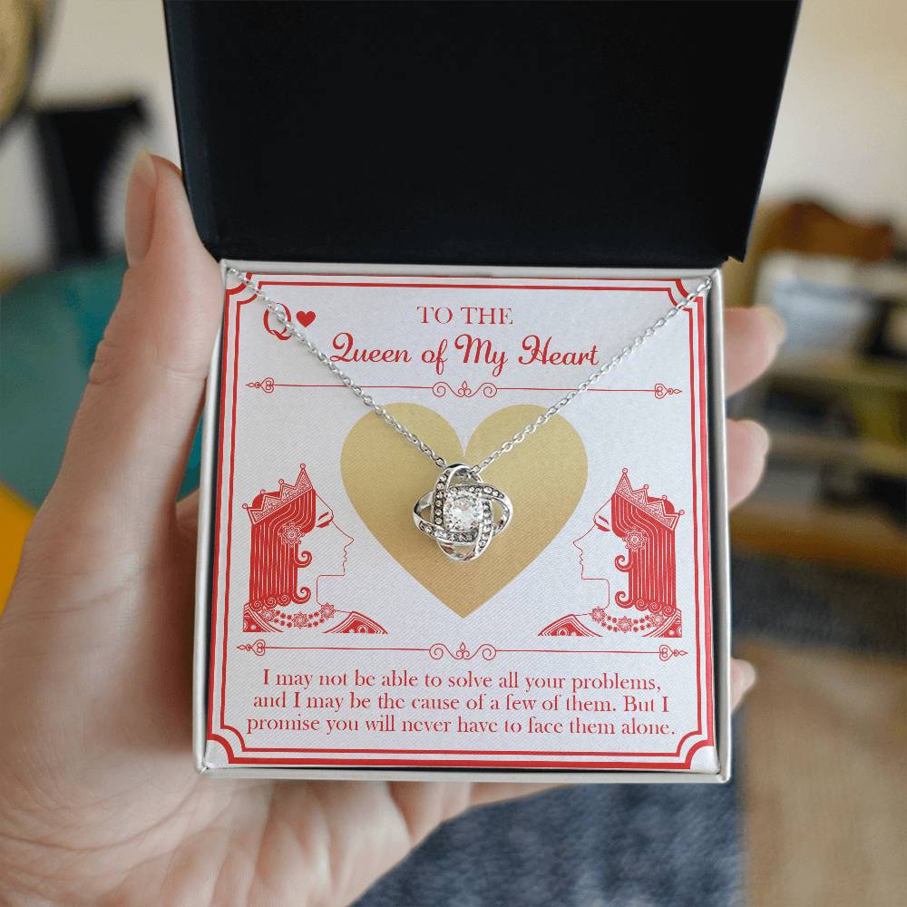 Queen Of My Heart - Love Knot Necklace For Her