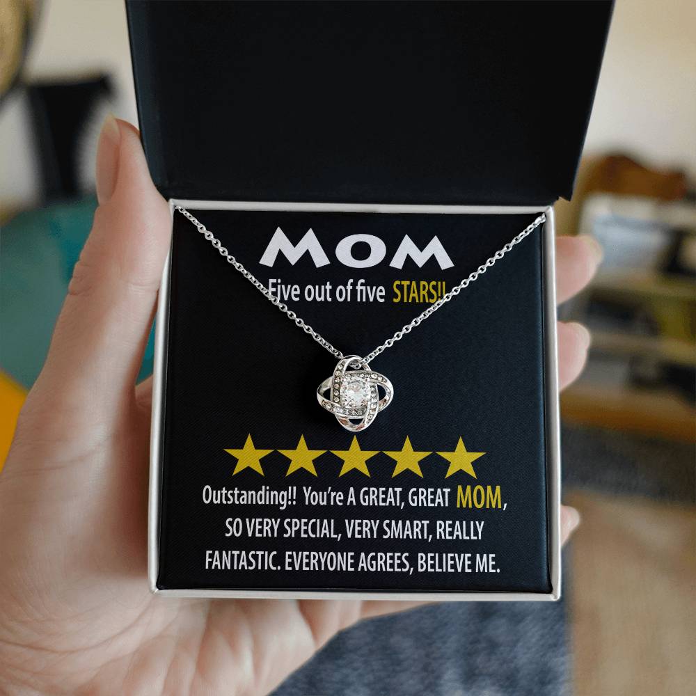 Five Out Of Five Stars - Love Knot Necklace For Mom