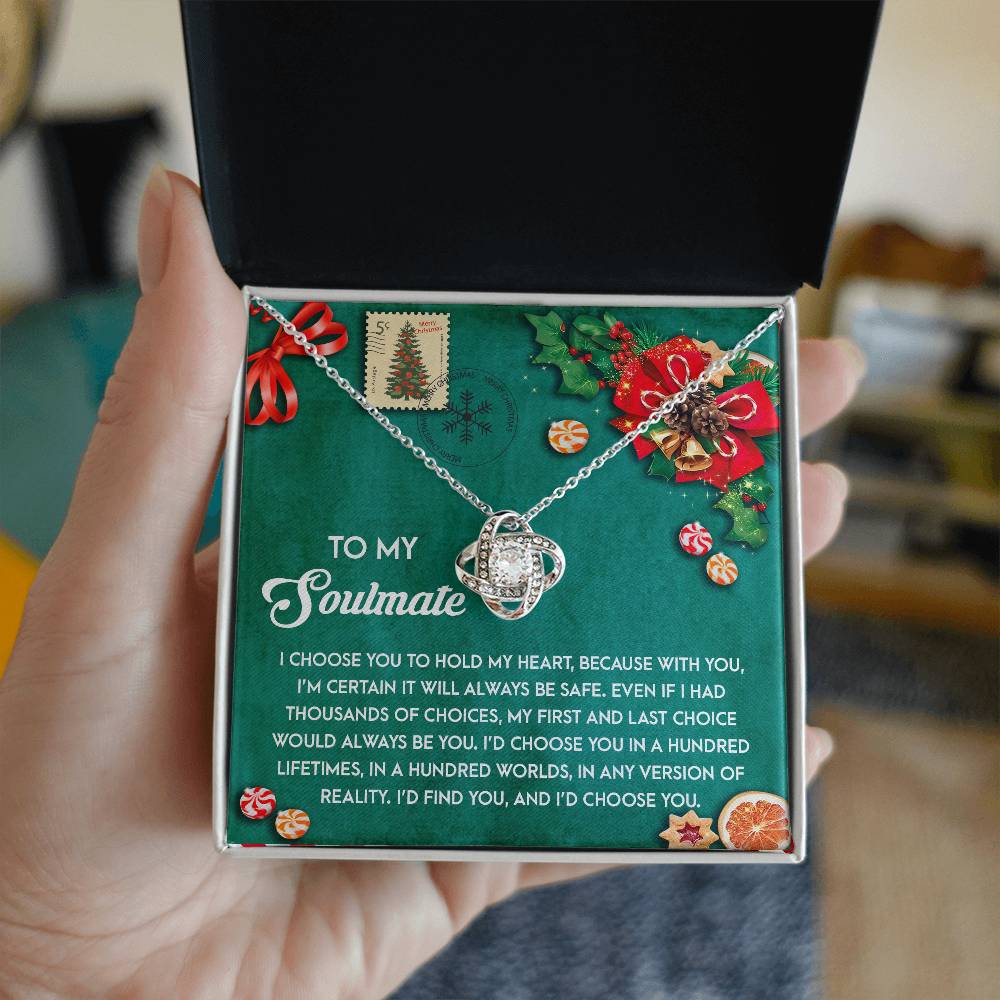 Always Be Safe - Love Knot Necklace For Soulmate For Christmas