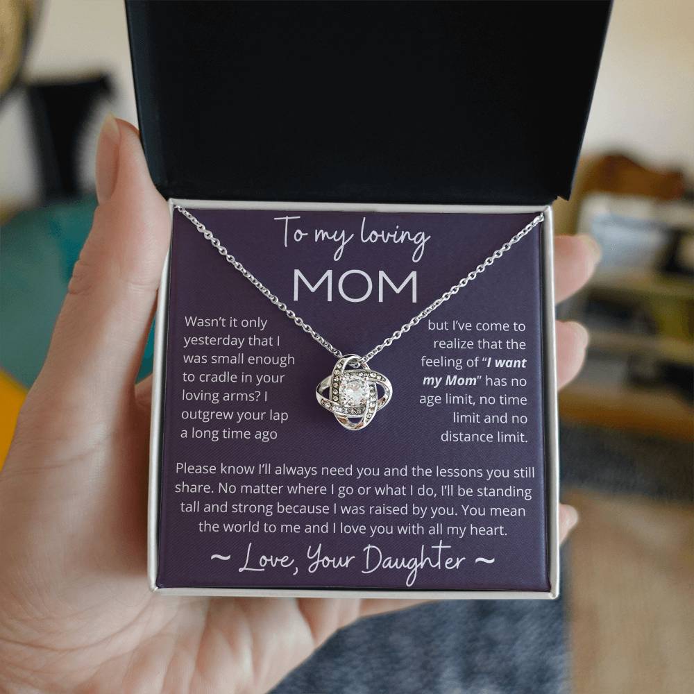 You Mean The World To Me - Love Knot Necklace For Mom