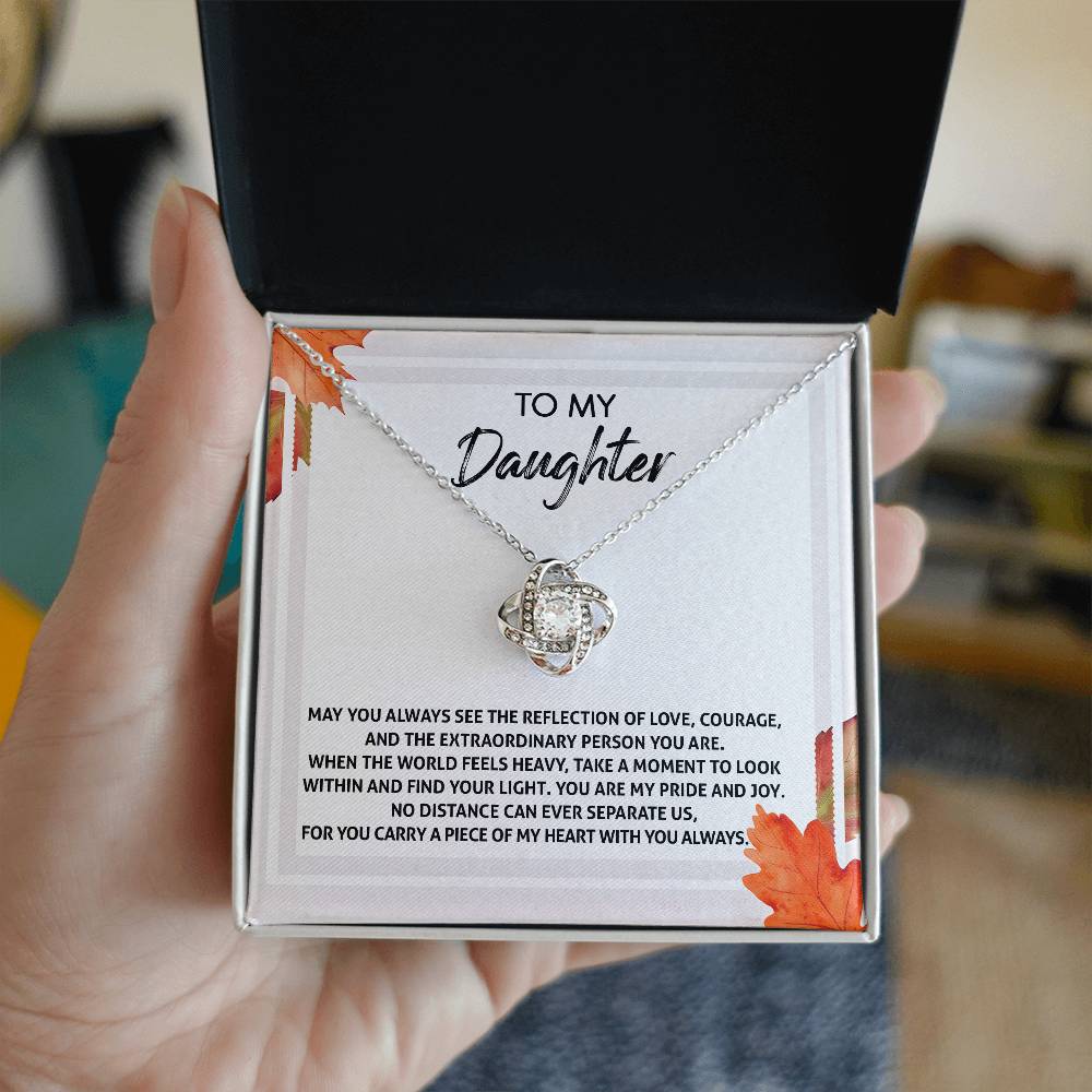 Find Your Light - Love Knot Necklace For Daughter