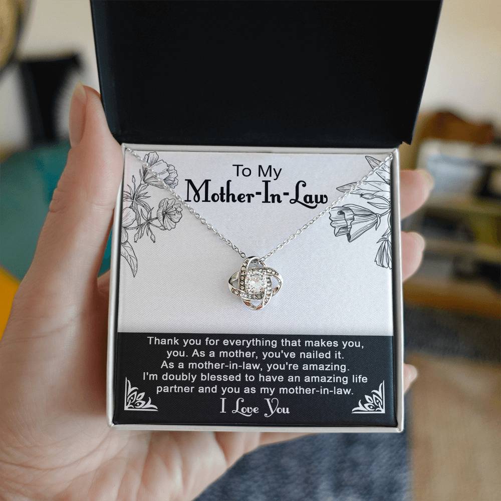 Doubly Blessed - Love Knot Necklace For Mother-In-Law