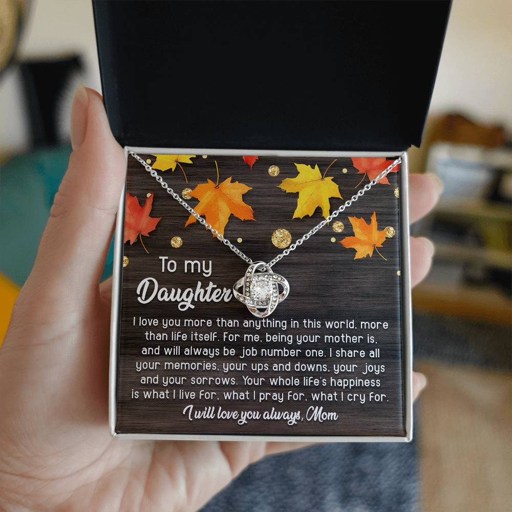 Job Number One - Love Knot Necklace For Daughter